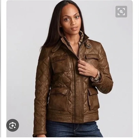 Eddie Bauer Jackets & Blazers - Eddie Bauer Brown Leather Jacket for Women
